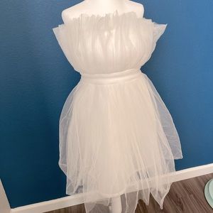 White tulle dress